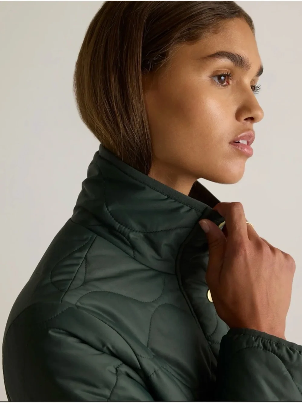 Quince Quilted Dark Green Puffer Jacket - Picture 6 of 8